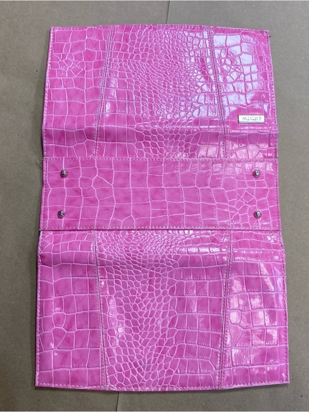 Miche Pink Croc Embossed Shell Purse Cover - Base NOT included